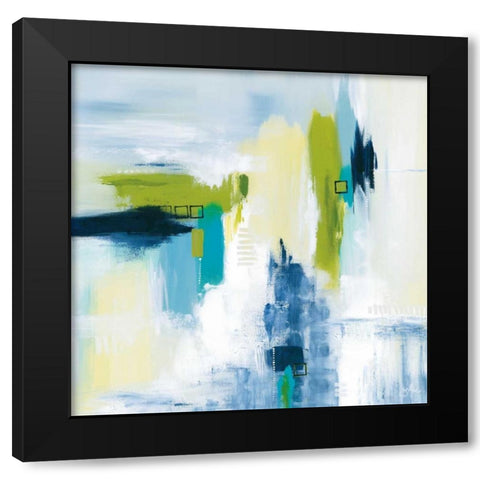 Start To Forget Black Modern Wood Framed Art Print by Hawkins, Julie