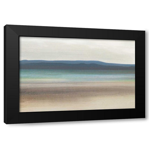 Peaceful Beach Black Modern Wood Framed Art Print with Double Matting by Venter, Tandi