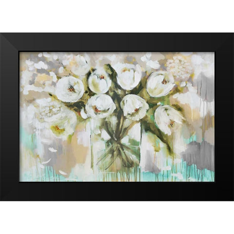 Pure Blanc Tulipa Black Modern Wood Framed Art Print by Brooks, Amanda J.