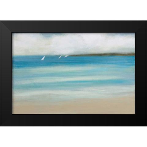 Catching the Breeze Black Modern Wood Framed Art Print by Vindedzis, Rita