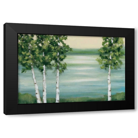 Quiet Lake Black Modern Wood Framed Art Print by Vindedzis, Rita