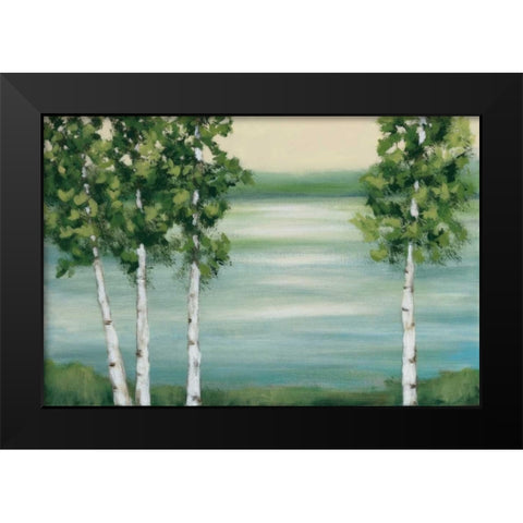 Quiet Lake Black Modern Wood Framed Art Print by Vindedzis, Rita