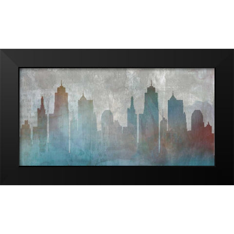 Urban Reflections Black Modern Wood Framed Art Print by Duncan-He, Louis