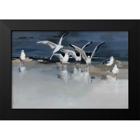 Serenity Black Modern Wood Framed Art Print by Maritz, Angela