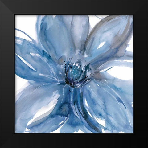 Blue Beauty II Black Modern Wood Framed Art Print by Meyers, Rebecca