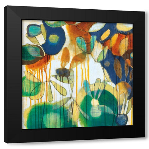 Tropical Burst II Black Modern Wood Framed Art Print by Weber, Jennifer
