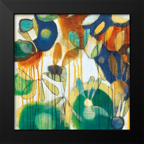 Tropical Burst II Black Modern Wood Framed Art Print by Weber, Jennifer