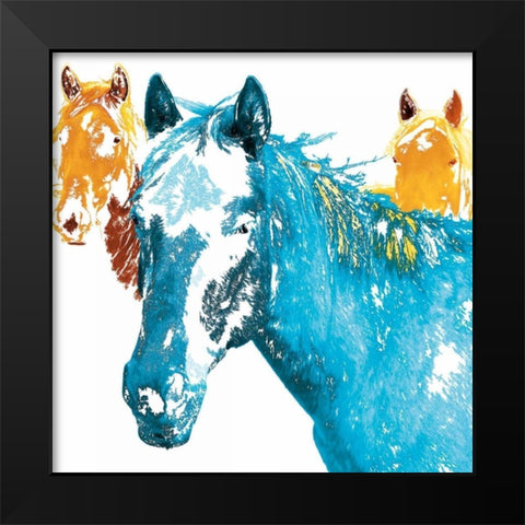 Its Cool To Be Blue Black Modern Wood Framed Art Print by Pelkey, Marvin