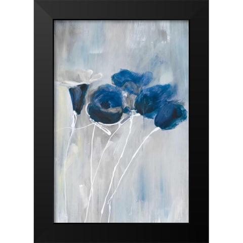 Floral Chic Black Modern Wood Framed Art Print by Parker, Karen Lorena