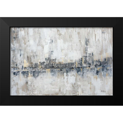 Winter Melt Black Modern Wood Framed Art Print by Armstrong, Parm