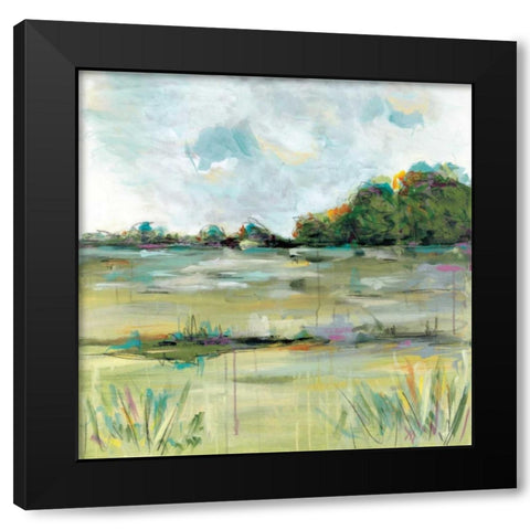 A Morning Walk Black Modern Wood Framed Art Print with Double Matting by Bell, Emma