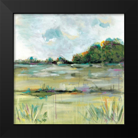 A Morning Walk Black Modern Wood Framed Art Print by Bell, Emma
