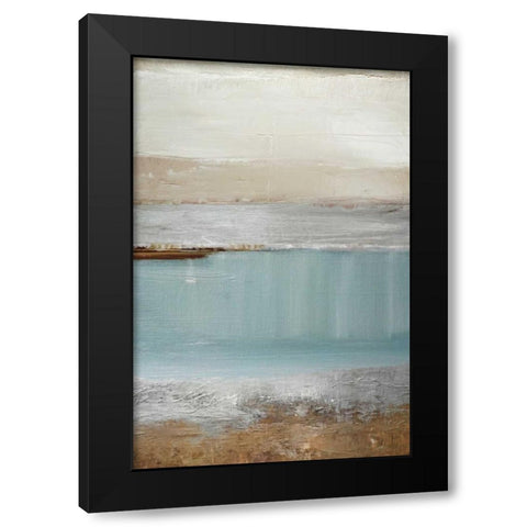 Echo Beach Black Modern Wood Framed Art Print by Gold, Caroline