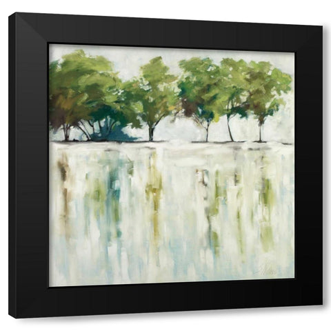 Reflections Black Modern Wood Framed Art Print by Ellens, Jacqueline