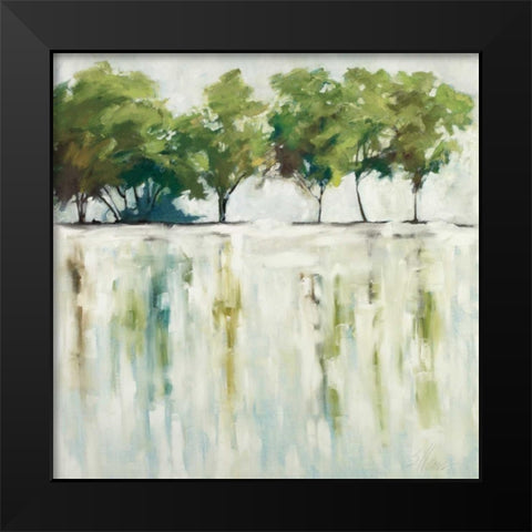 Reflections Black Modern Wood Framed Art Print by Ellens, Jacqueline