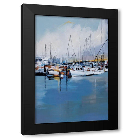 Along the Quay Black Modern Wood Framed Art Print by Fitsimmons, A.