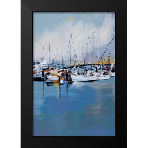 Along the Quay Black Modern Wood Framed Art Print by Fitsimmons, A.