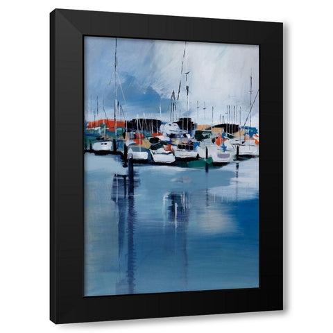 Docked Black Modern Wood Framed Art Print by Fitsimmons, A.