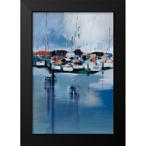 Docked Black Modern Wood Framed Art Print by Fitsimmons, A.