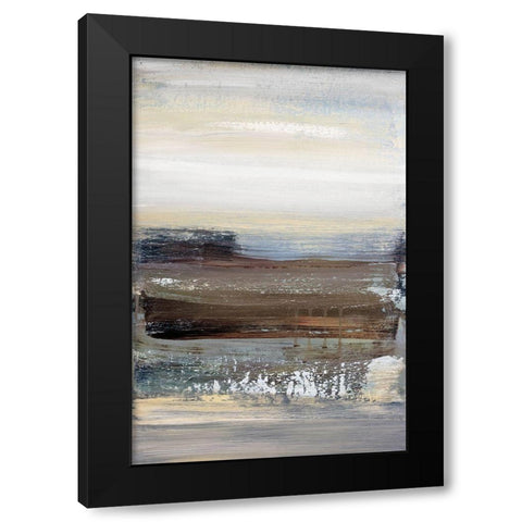 Hint Of Blue Black Modern Wood Framed Art Print with Double Matting by Snow, Aerial