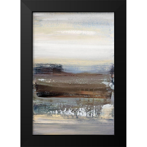 Hint Of Blue Black Modern Wood Framed Art Print by Snow, Aerial