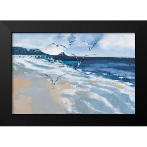 Pacific Breezes Black Modern Wood Framed Art Print by Fitzsimmons, A.