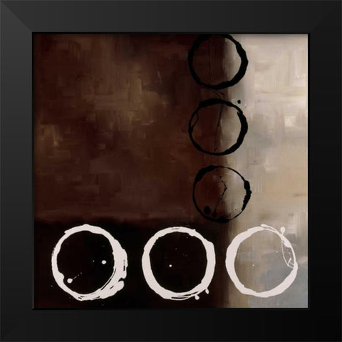 Beige Circles II Black Modern Wood Framed Art Print by Maitland, Laurie