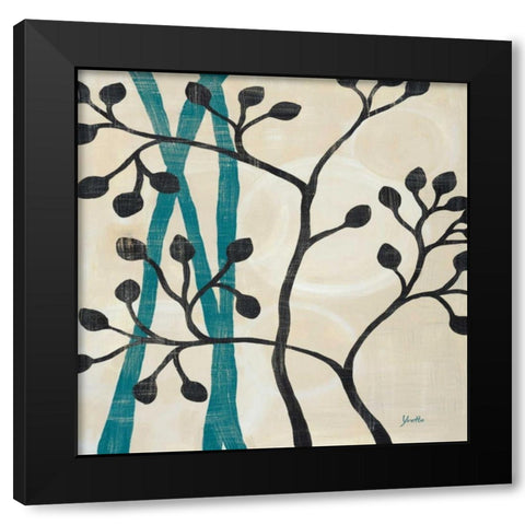 Spring Buds II Black Modern Wood Framed Art Print with Double Matting by St. Amant, Yvette