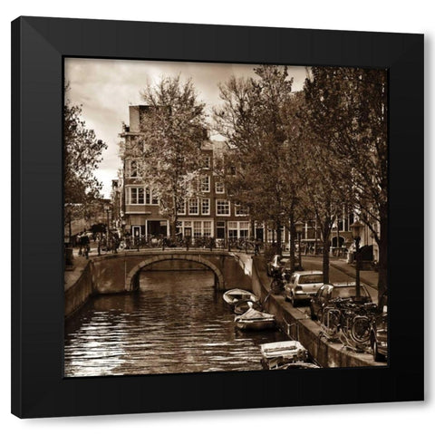 Autumn in Amsterdam IV Black Modern Wood Framed Art Print by Maihara, Jeff