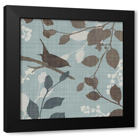 A Sparrows Garden I Black Modern Wood Framed Art Print by Venter, Tandi