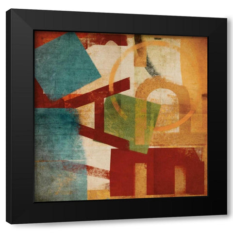 Alphabet Soup II Black Modern Wood Framed Art Print with Double Matting by NOAH