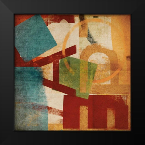 Alphabet Soup II Black Modern Wood Framed Art Print by NOAH