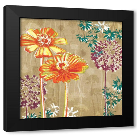 Good Times I Black Modern Wood Framed Art Print by Venter, Tandi