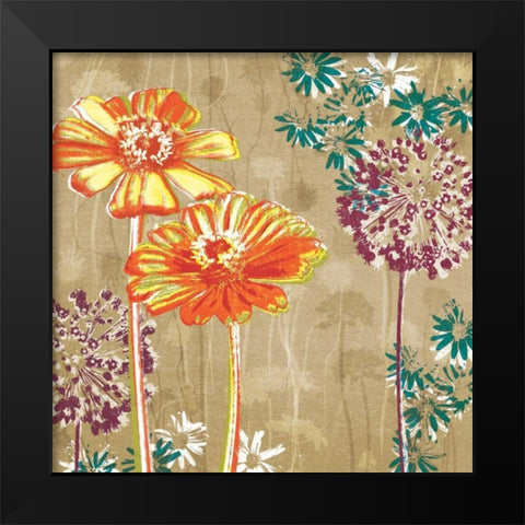Good Times I Black Modern Wood Framed Art Print by Venter, Tandi