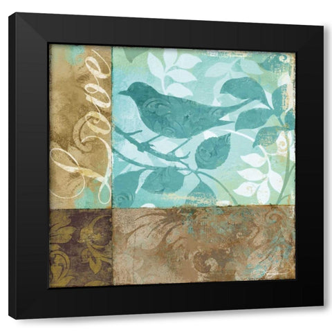 Love Black Modern Wood Framed Art Print with Double Matting by Mallett, Keith