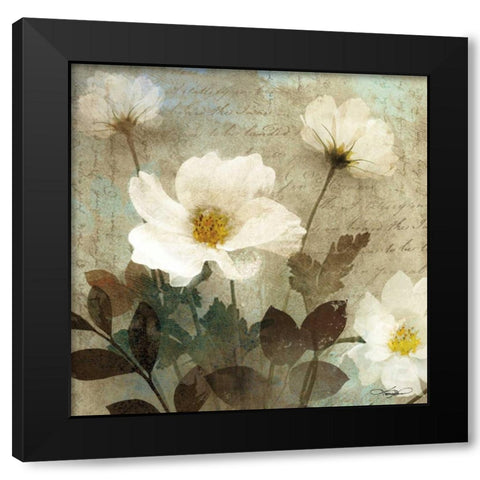 Anemone I Black Modern Wood Framed Art Print with Double Matting by Mallett, Keith