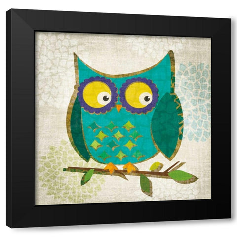 Whos Hoo I Black Modern Wood Framed Art Print by Venter, Tandi