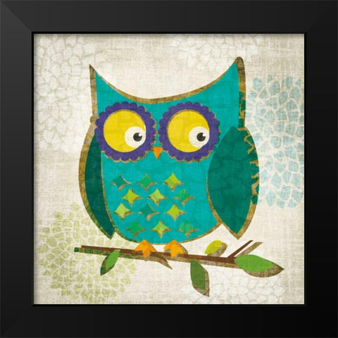 Whos Hoo I Black Modern Wood Framed Art Print by Venter, Tandi