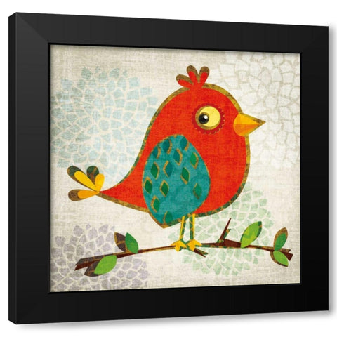 Chirpier Black Modern Wood Framed Art Print with Double Matting by Venter, Tandi