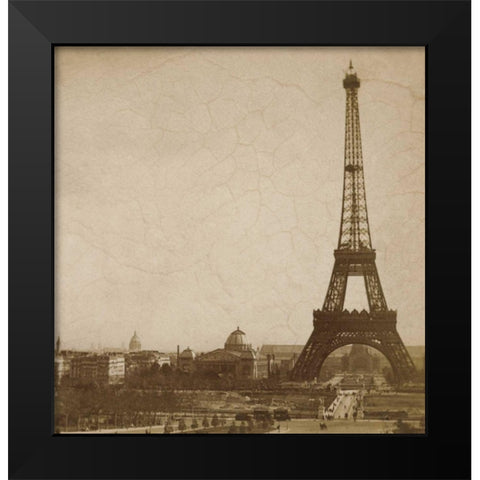 Historical Paris Black Modern Wood Framed Art Print by Atria, Cristin