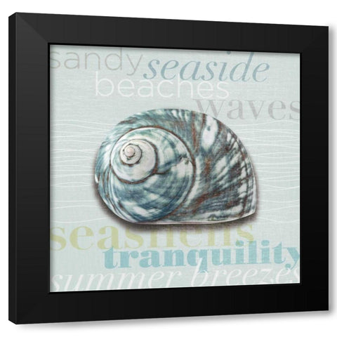 Beach Collection I Black Modern Wood Framed Art Print by Venter, Tandi