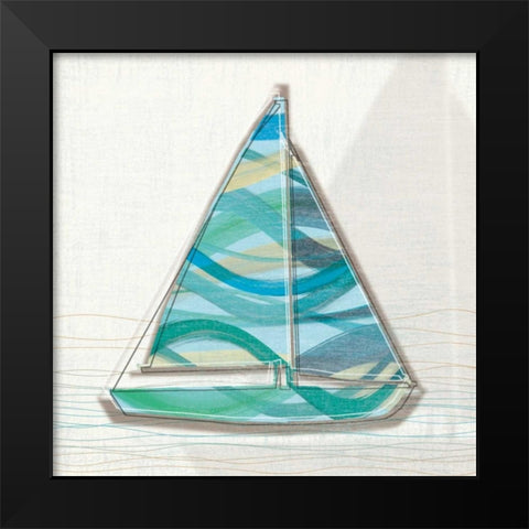 Smooth Sailing I  Black Modern Wood Framed Art Print by Venter, Tandi