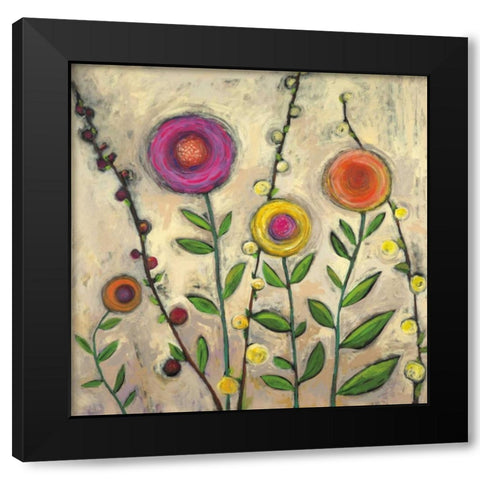 Spring Fling I Black Modern Wood Framed Art Print by Eider, Georgia