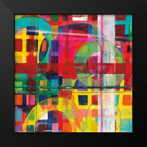 Bigger Houses Black Modern Wood Framed Art Print by Vida, Dante