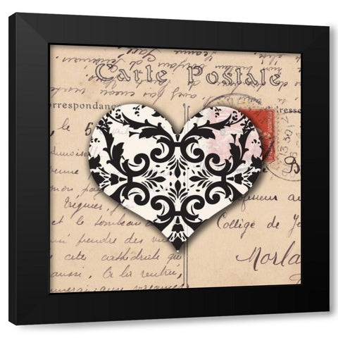 Le CÅ“ur dAmour IV Black Modern Wood Framed Art Print by Berg, Sabine