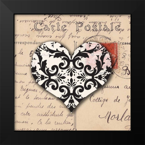 Le CÅ“ur dAmour IV Black Modern Wood Framed Art Print by Berg, Sabine