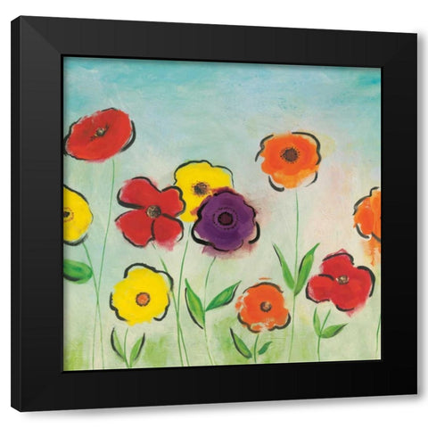 Flowering Garden II Black Modern Wood Framed Art Print by Horsfall, Sarah