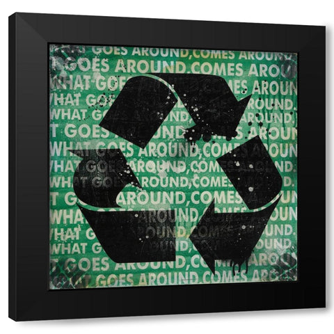 What Comes Around Black Modern Wood Framed Art Print by Bombardier, Daniel
