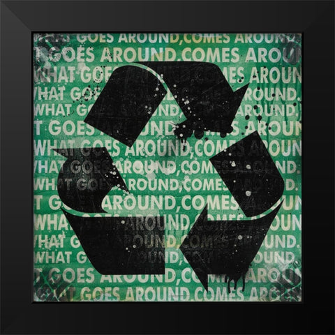 What Comes Around Black Modern Wood Framed Art Print by Bombardier, Daniel