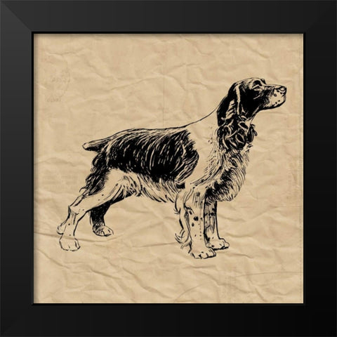 Spaniel Black Modern Wood Framed Art Print by Berg, Sabine